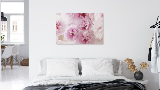 Kirschblüten in weicher Unschärfe, Deutschland – Fotokunst von Nadja Jacke als Poster oder Acrylglasbild