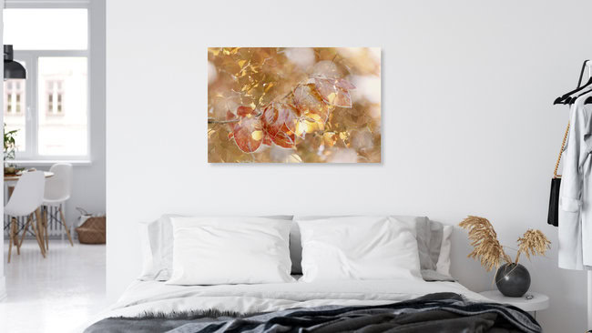 Copper Beech Foliage in Gentle Double Exposure, Germany – wall art by Nadja Jacke as Poster or Acrylic Glass Print