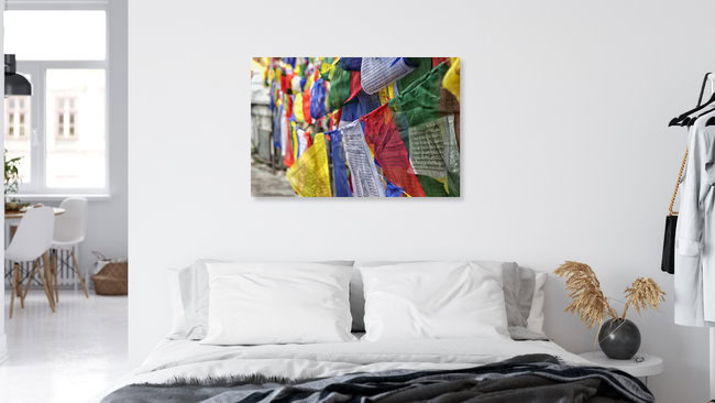colors of buddhism, Nepal – wall art by Jagdev Singh as Poster or Acrylic Glass Print
