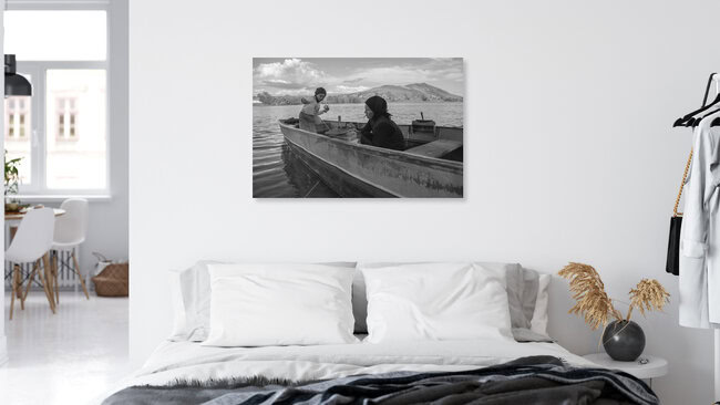 Fishing on the Danube, Romania – wall art by George Popescu as Poster or Acrylic Glass Print