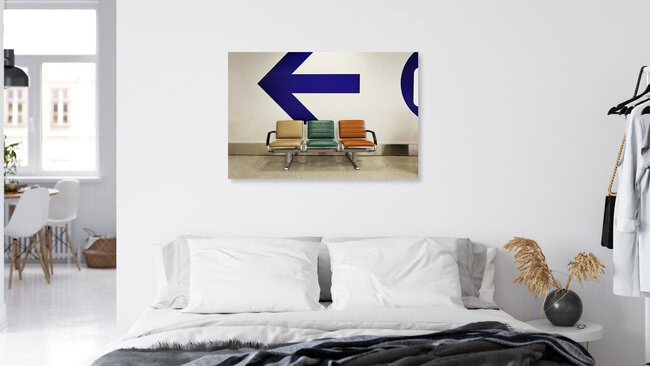 Airport Chairs, Bermuda – wall art by Jeff Seltzer as Poster or Acrylic Glass Print