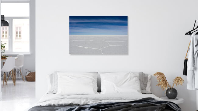 Salty Horizon, Bolivia – wall art by Rolf Lange as Poster or Acrylic Glass Print