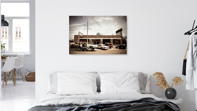 garage., Vereinigte Staaten – Fotokunst von Florian Paulus als Poster oder Acrylglasbild