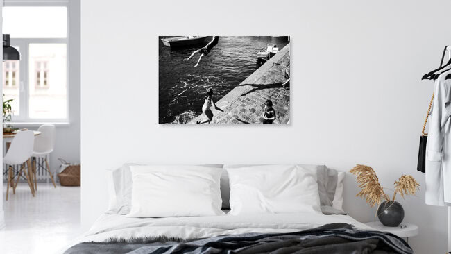 At the Port, France – wall art by Piero Chiussi as Poster or Acrylic Glass Print