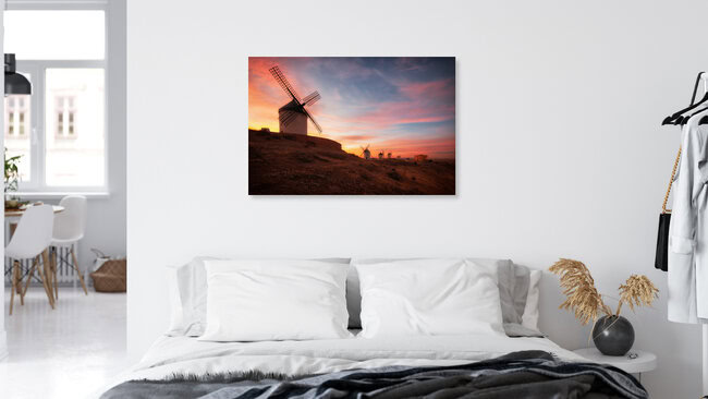 Molinos en Consuegra, Spain – wall art by Oliver Buchmann as Poster or Acrylic Glass Print