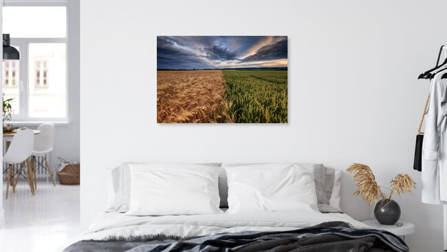 Zwei Felder, Deutschland – Fotokunst von Oliver Henze als Poster oder Acrylglasbild