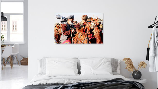 Buzkashi Impression, Afghanistan – Fotokunst von Ruth Halle als Poster oder Acrylglasbild