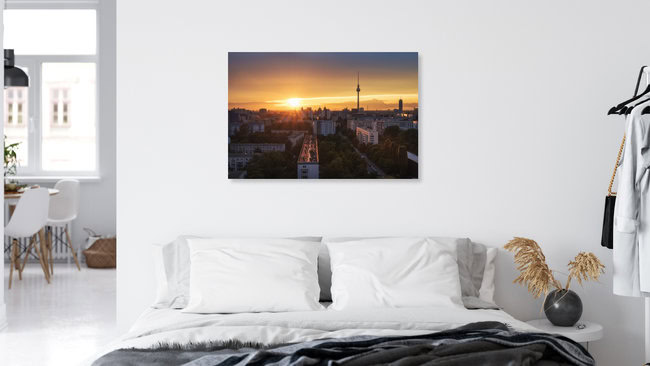 Berlin Sunrays over the City, Germany – wall art by Jean Claude Castor as Poster or Acrylic Glass Print
