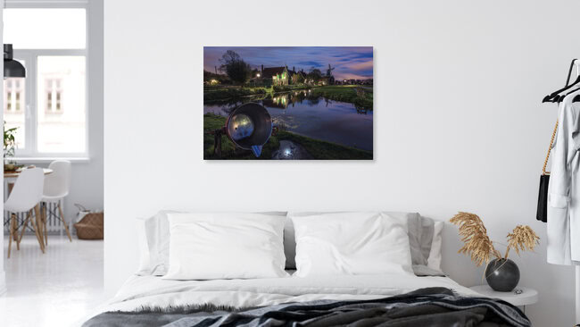 Amsterdam Zaanse Schans am Morgen, Niederlande – Fotokunst von Jean Claude Castor als Poster oder Acrylglasbild