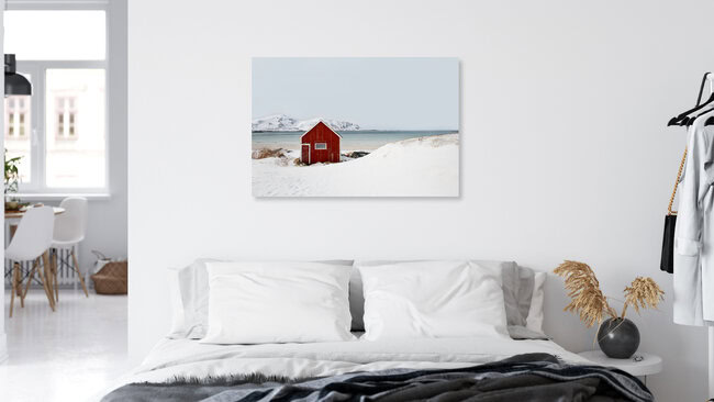 Winterliche Einsameit, Norwegen – Fotokunst von Victoria Knobloch als Poster oder Acrylglasbild