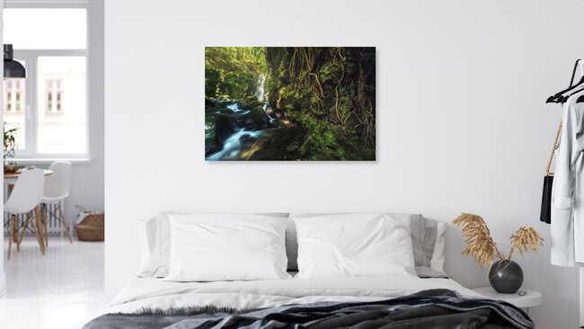 Waterfall Azores Salto do Prego Sao Miguel Island, Portugal – wall art by Jean Claude Castor as Poster or Acrylic Glass Print