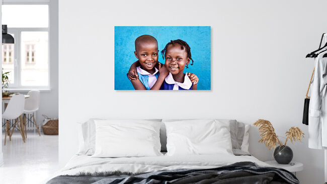 Happy children!, Uganda – wall art by Victoria Knobloch as Poster or Acrylic Glass Print