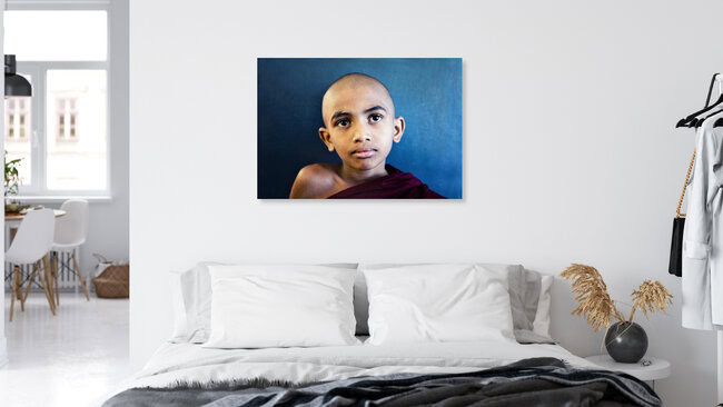 Kleiner Mönch, Sri Lanka – Fotokunst von Victoria Knobloch als Poster oder Acrylglasbild