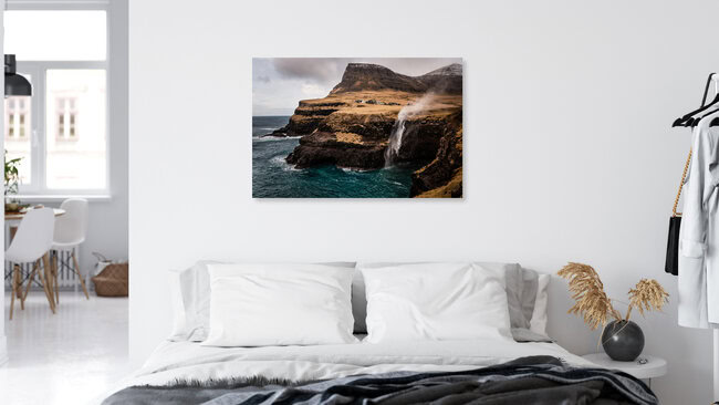 Múlafossur, Faroe Islands – wall art by Fabian Wanisch as Poster or Acrylic Glass Print