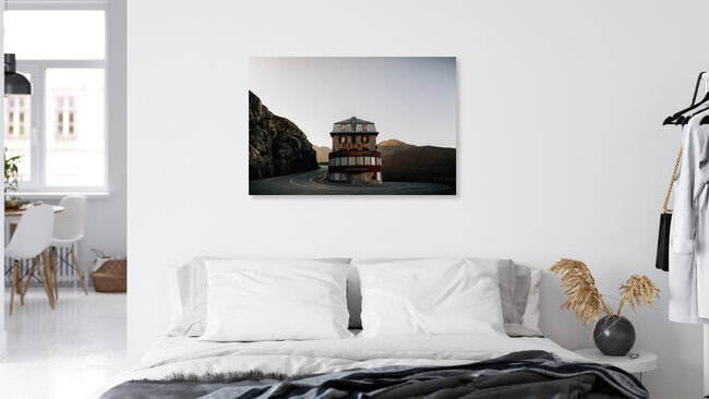 Hotel Belvedere, Schweiz – Fotokunst von Stefan Sträter als Poster oder Acrylglasbild