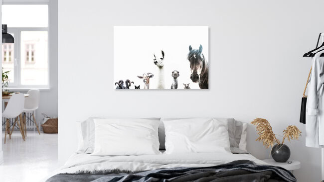 Animal Crew, Großbritannien – Fotokunst von Victoria Frost als Poster oder Acrylglasbild