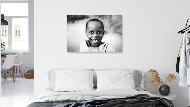Happy boy!, Uganda – wall art by Victoria Knobloch as Poster or Acrylic Glass Print