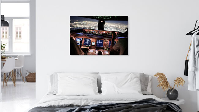 Cockpit Lights, Germany – wall art by Inflight Galerie as Poster or Acrylic Glass Print