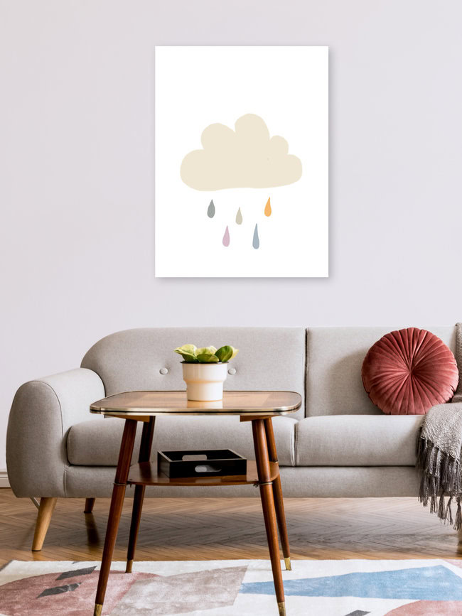 'Kinderzimmer Regenbogenwolke' – Wall Art by Christina Wolff as Poster or Acrylic Glass Print