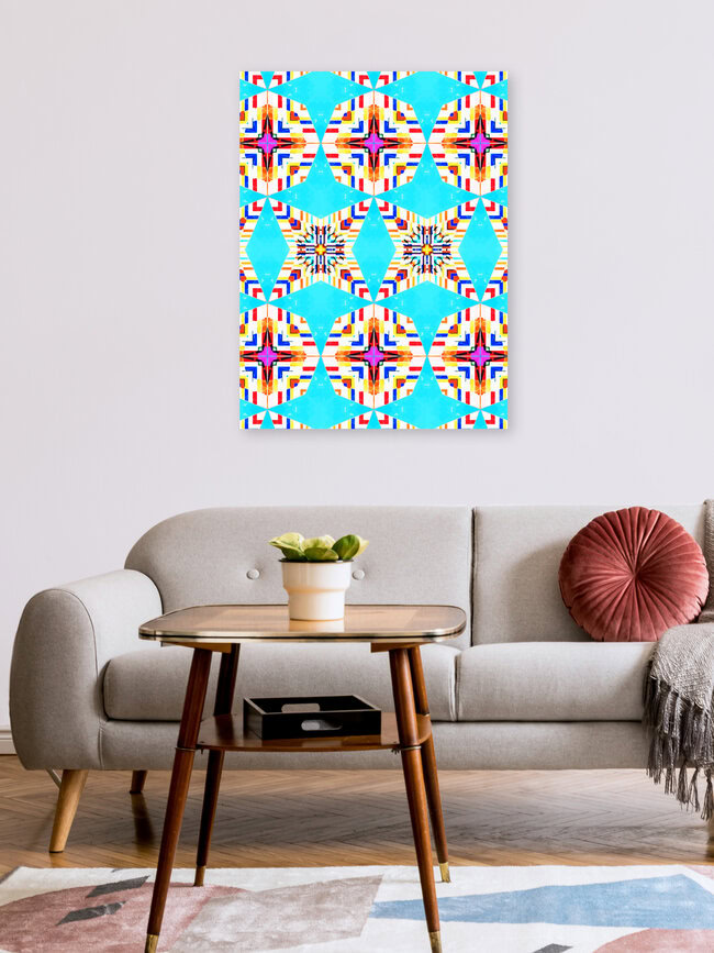 Wandbild 'Exotic Tiles' – Kunst von Uma Gokhale als Poster oder Acrylglasbild