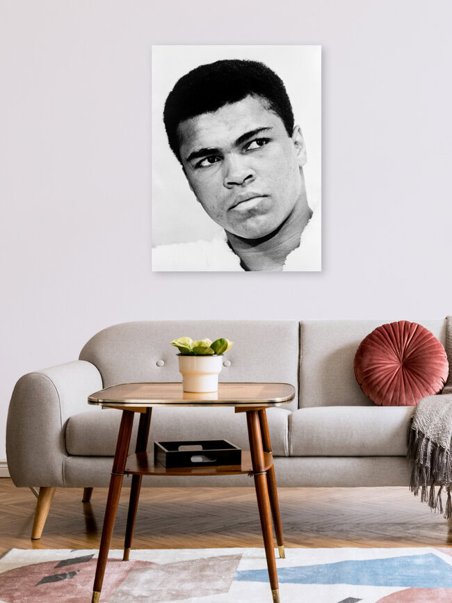 Muhammad Ali Portrait, Deutschland – Fotokunst von Vintage Collection als Poster oder Acrylglasbild