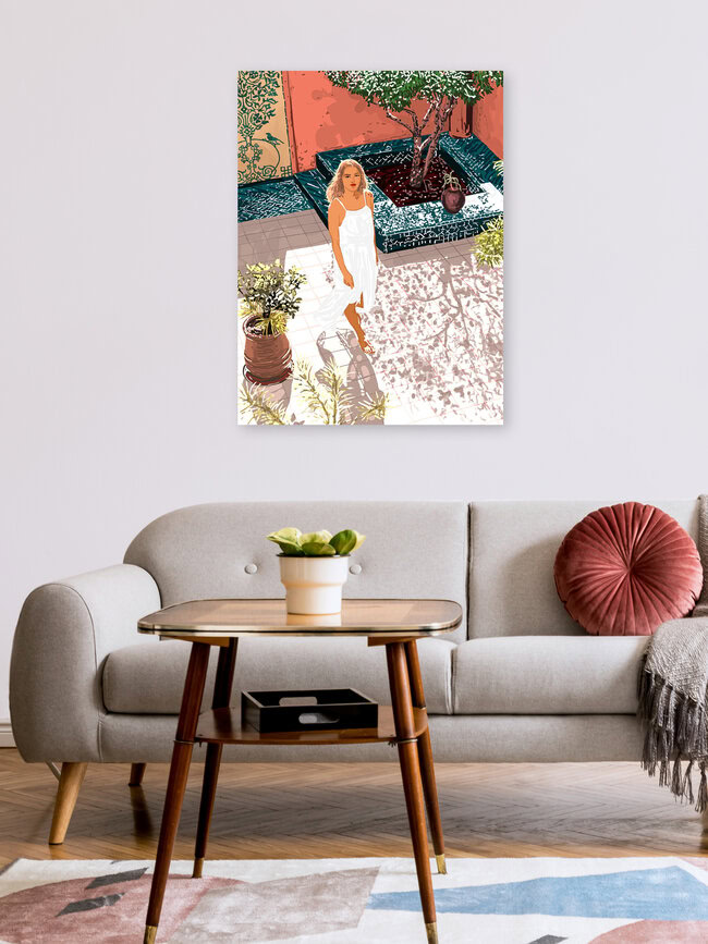 Wandbild 'Soaking up the Sun' – Kunst von Uma Gokhale als Poster oder Acrylglasbild