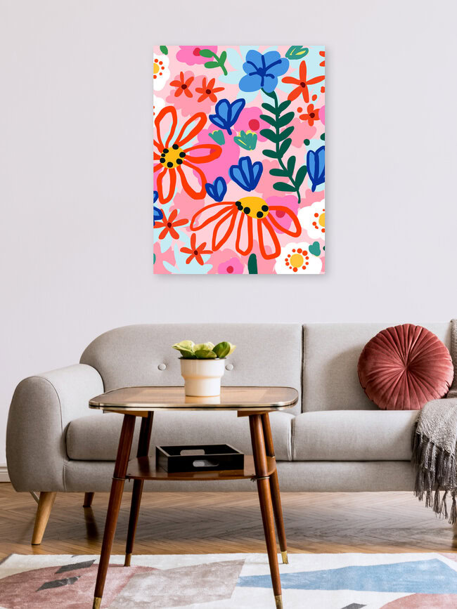 'That Floral Summer Kinda Feeling' – Wall Art by Uma Gokhale as Poster or Acrylic Glass Print