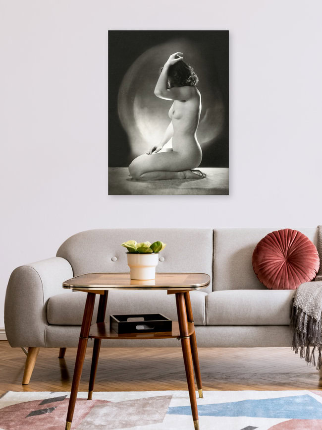 Jacob Merkelbach: Portret van een zittend naakt, Netherlands – wall art by Vintage Collection as Poster or Acrylic Glass Print