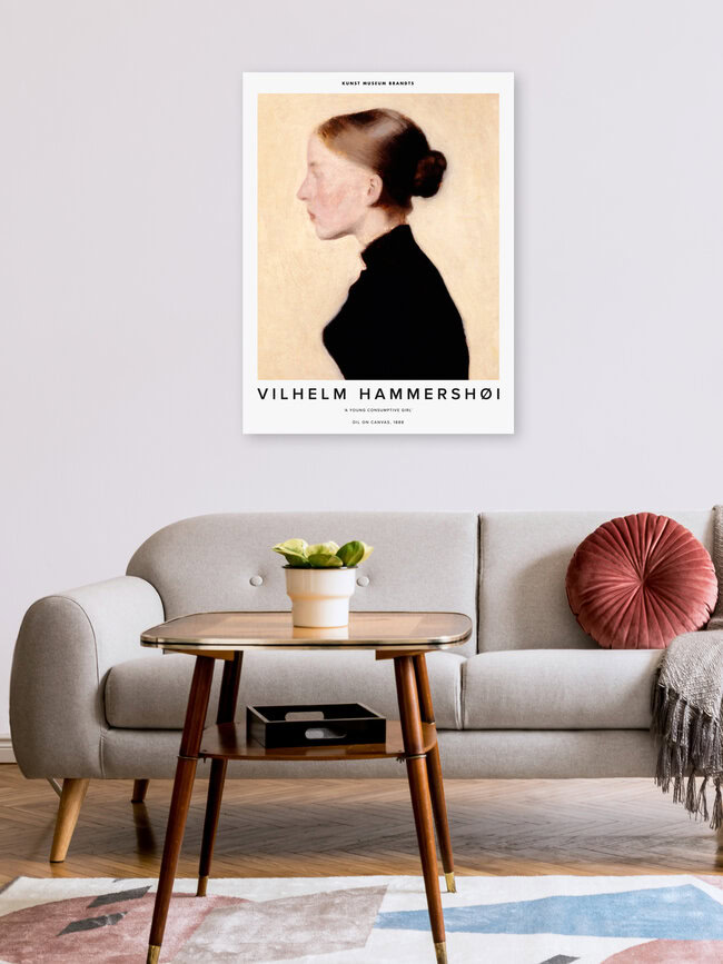 Wandbild 'Vilhelm Hammershøi: En ung brystsyg pige' – Kunst von Art Classics als Poster oder Acrylglasbild