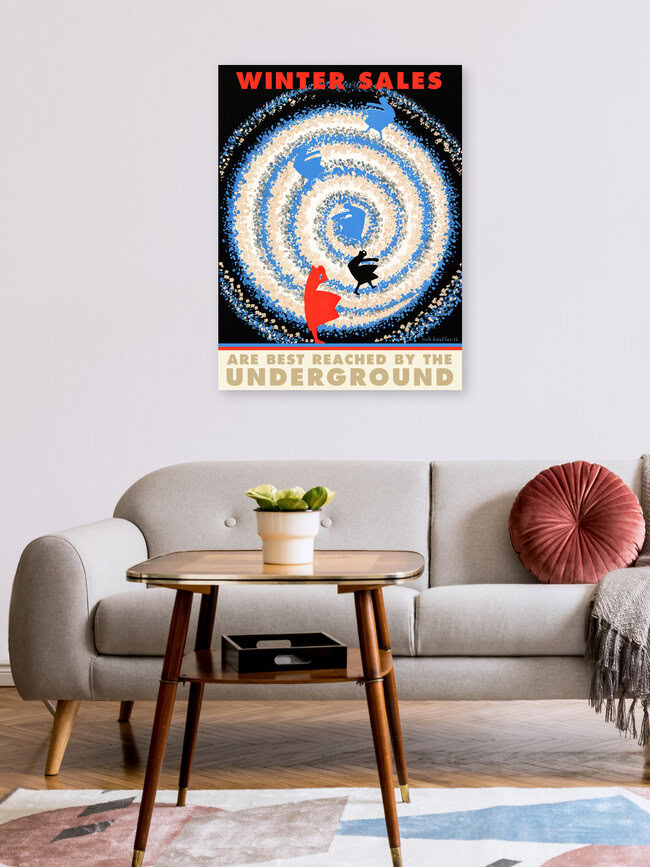 'Edward McKnight Kauffer: Winter Sales' – Wall Art by Vintage Collection as Poster or Acrylic Glass Print