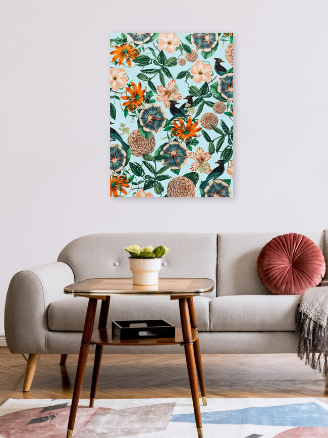 Wandbild 'Forest Birds' – Kunst von Uma Gokhale als Poster oder Acrylglasbild