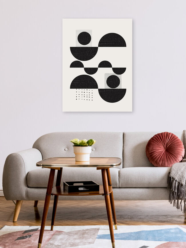 'Bauhaus Style Abstract In Black' – Wall Art by Ania Więcław as Poster or Acrylic Glass Print