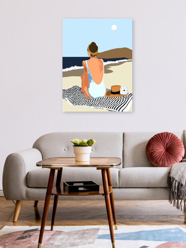 'No Posting, No Liking, Just Living' – Wall Art by Uma Gokhale as Poster or Acrylic Glass Print