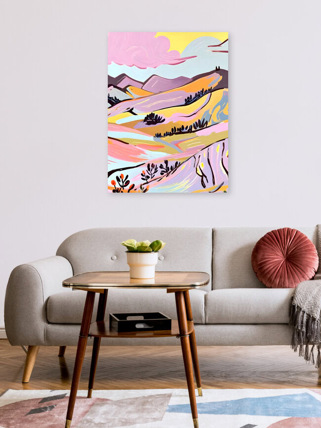 Wandbild 'Delicious Landscape' – Kunst von Uma Gokhale als Poster oder Acrylglasbild