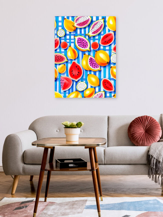 'Tropical Fruit Pop' – Wall Art by Uma Gokhale as Poster or Acrylic Glass Print