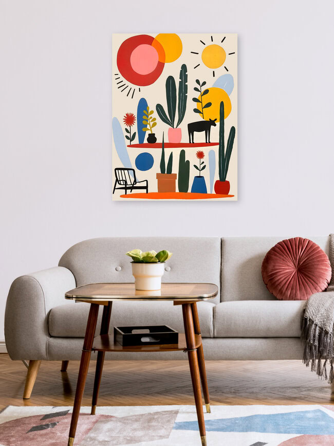 Wandbild 'Shelfie' – Kunst von Uma Gokhale als Poster oder Acrylglasbild