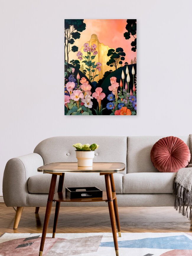 'The Golden Mountain' – Wall Art by Uma Gokhale as Poster or Acrylic Glass Print