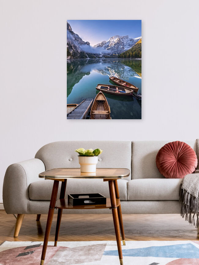 Pragser Wildsee Südtirol, Italien – Fotokunst von Achim Thomae als Poster oder Acrylglasbild