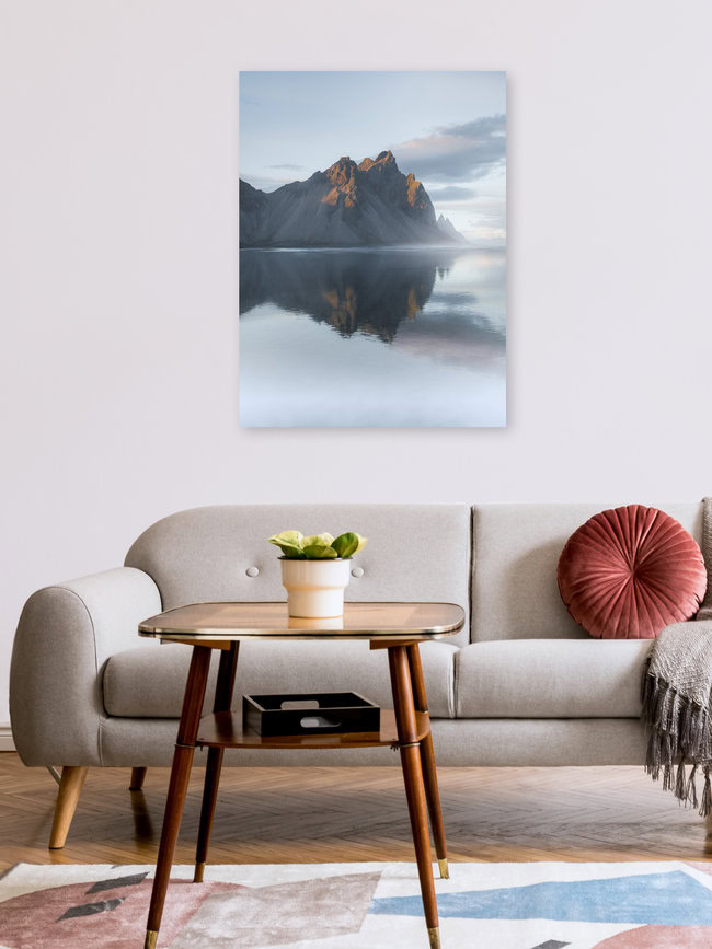 Vestrahorn, Island, Island – Fotokunst von Reiner Hofer als Poster oder Acrylglasbild
