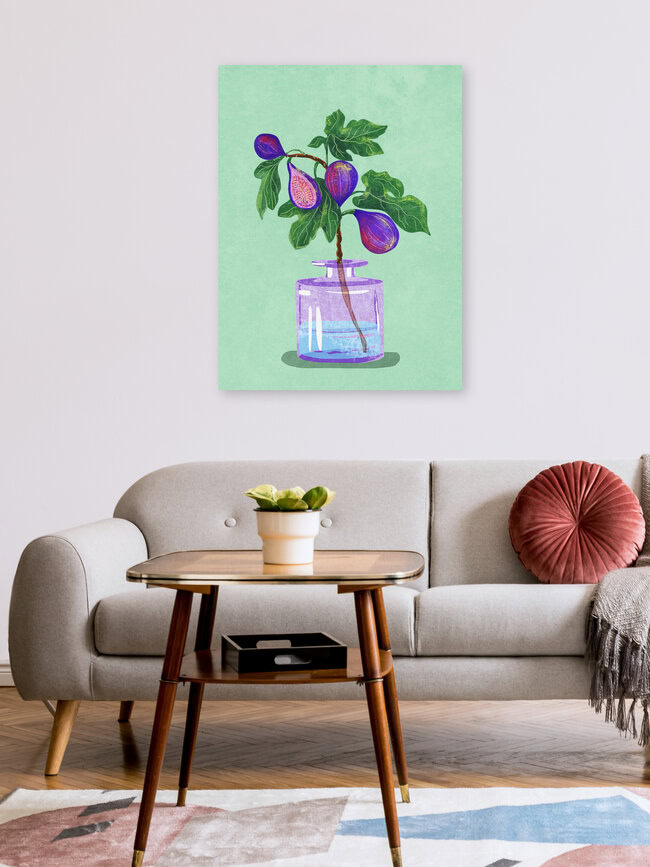 Wandbild 'Feigenzweig in Vase' – Kunst von Raissa Oltmanns als Poster oder Acrylglasbild