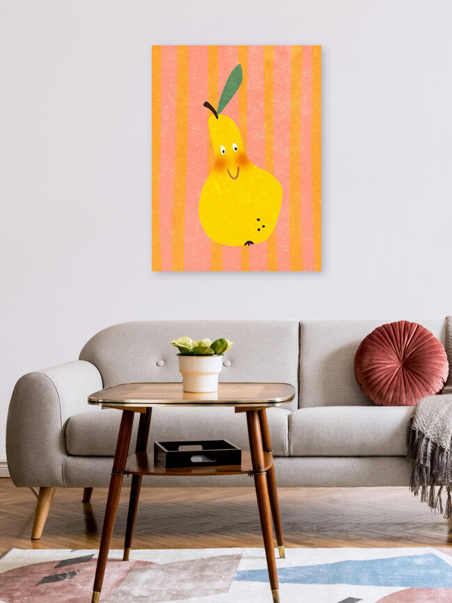 Wandbild 'Hallo Birne' – Kunst von Raissa Oltmanns als Poster oder Acrylglasbild