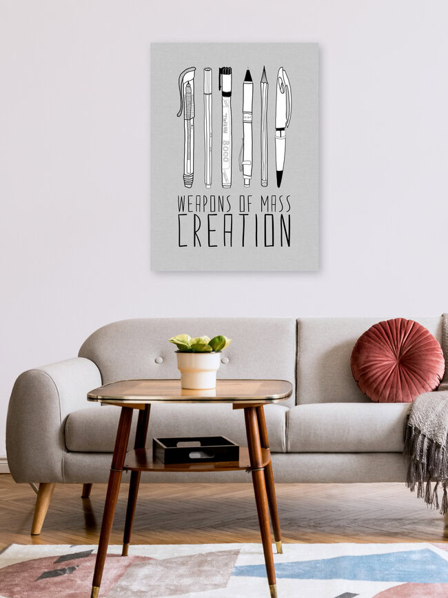 Wandbild 'Weapons Of Mass Creation - Grey' – Kunst von Bianca Green als Poster oder Acrylglasbild