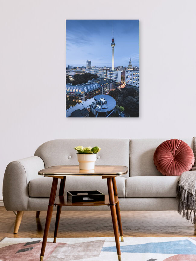 Fernsehturm Berlin Aexanderplatz, Deutschland – Fotokunst von Ronny Behnert als Poster oder Acrylglasbild