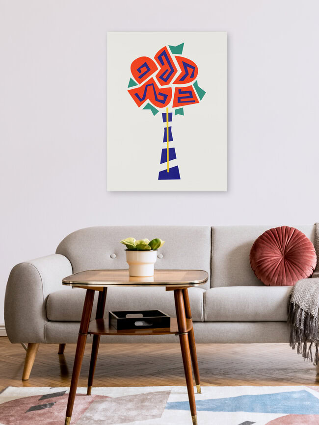 Wandbild 'Roses Are Red... And Blue' – Kunst von Fox And Velvet als Poster oder Acrylglasbild