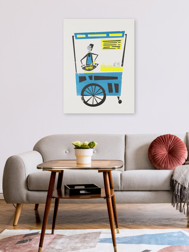 Wandbild 'Bangkok Street Food Stall' – Kunst von Fox And Velvet als Poster oder Acrylglasbild