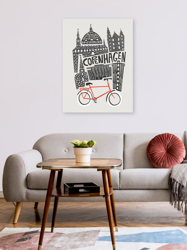 Wandbild 'Copenhagen Cityscape' – Kunst von Fox And Velvet als Poster oder Acrylglasbild