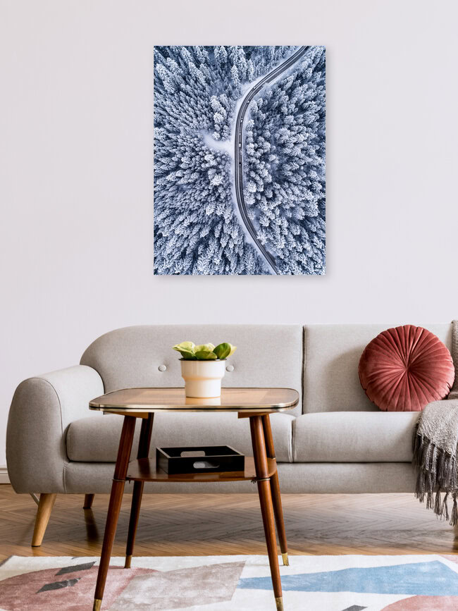 Road trip in the Winter Wonderland, Poland – wall art by Konrad Paruch as Poster or Acrylic Glass Print