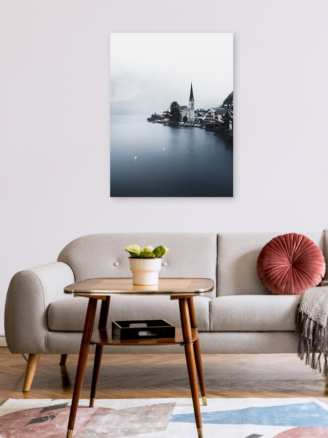 Moody morning  in Hallstatt, Austria – wall art by Frithjof Hamacher as Poster or Acrylic Glass Print