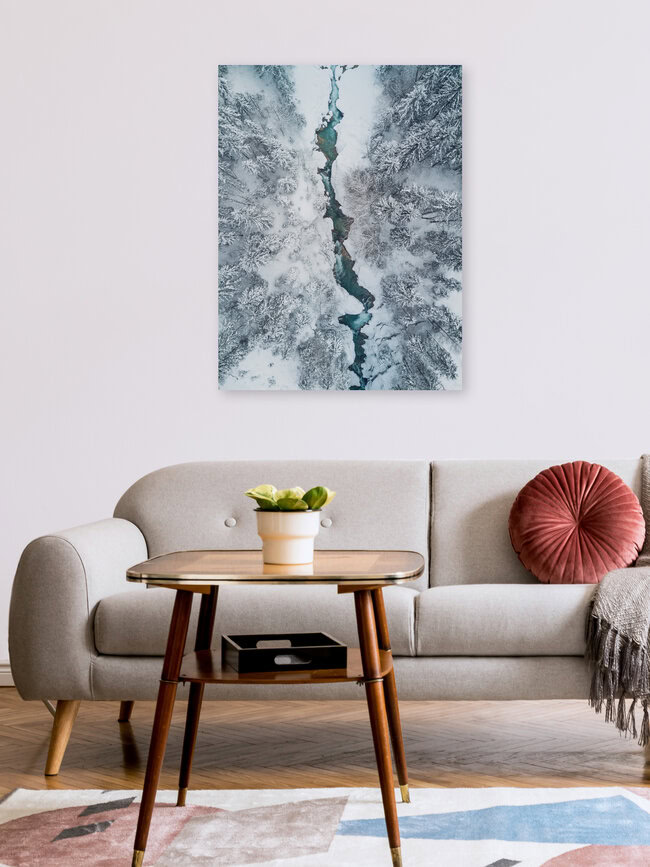 Frozen Creek, Germany – wall art by Gergo Kazsimer as Poster or Acrylic Glass Print