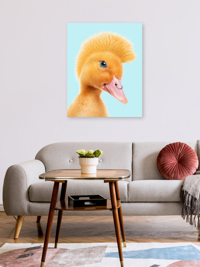 Wandbild 'Punk Ente' – Kunst von Jonas Loose als Poster oder Acrylglasbild